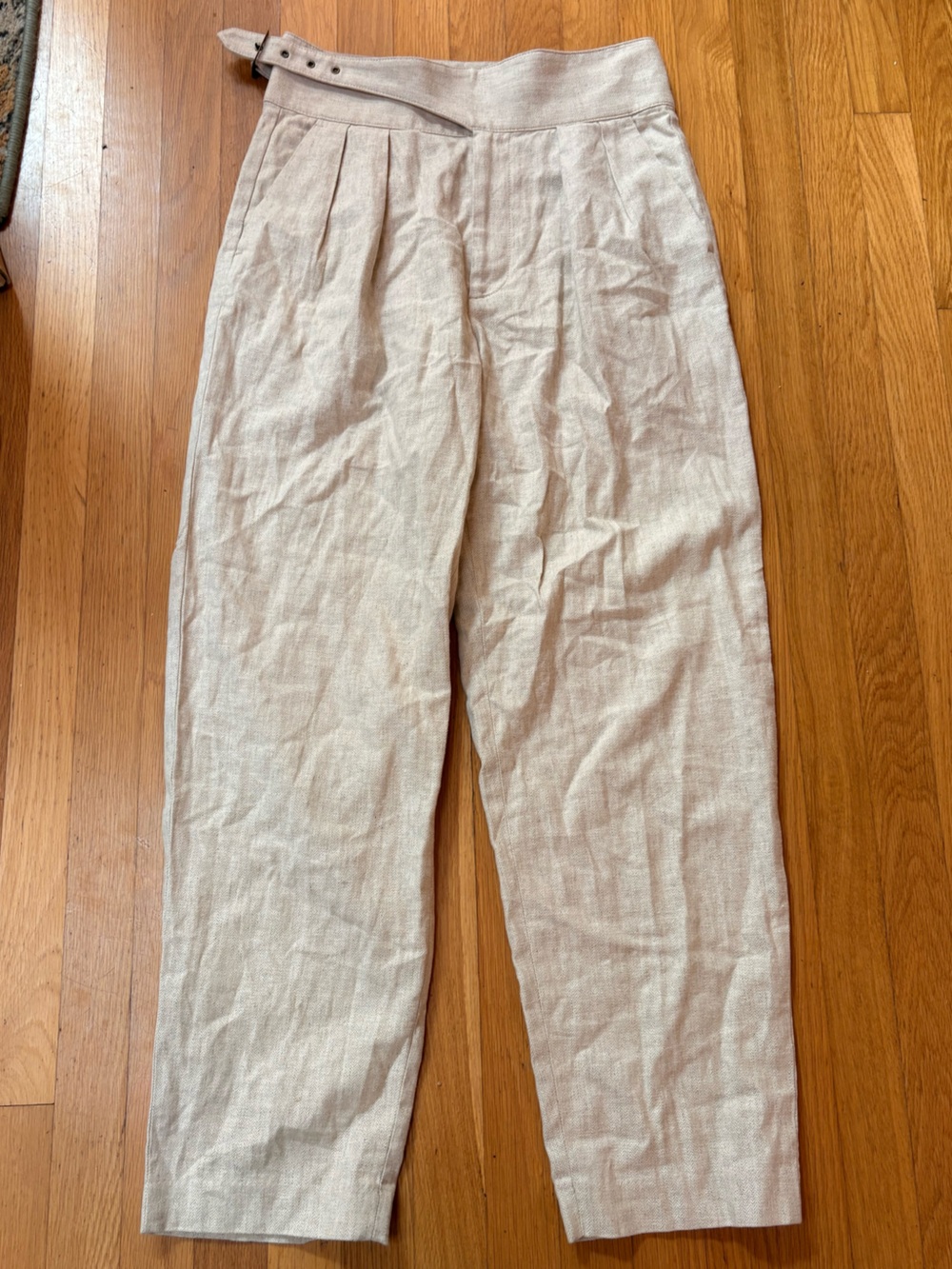 Banana Republic pleated linen blend trousers